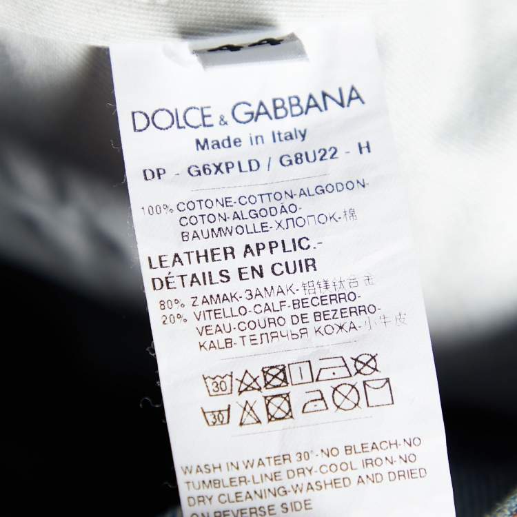 Pre Owned Dolce & Gabbana Blue Denim  Distressed Classic Jeans S Waist 32"