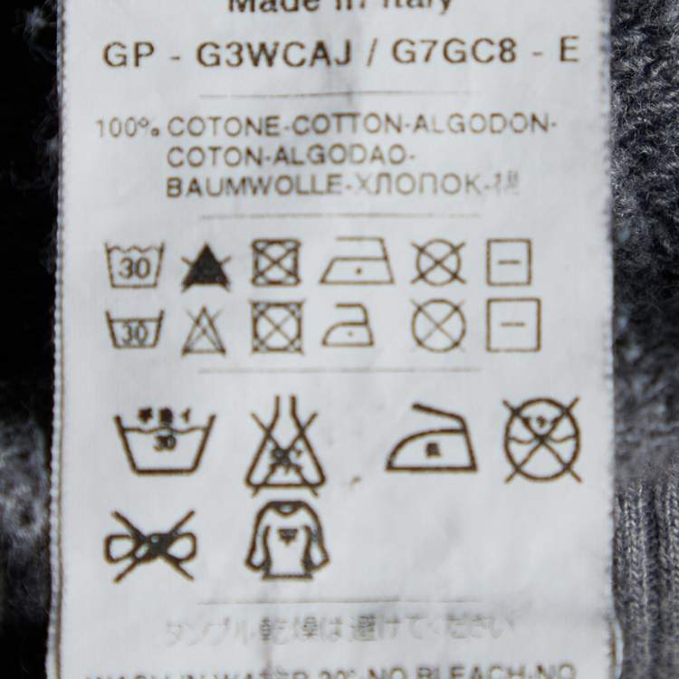 Pre Owned Dolce & Gabbana Grey Cotton Knit Joggers L