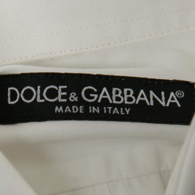 Pre Owned Dolce & Gabbana White Cotton Classic Shirt S