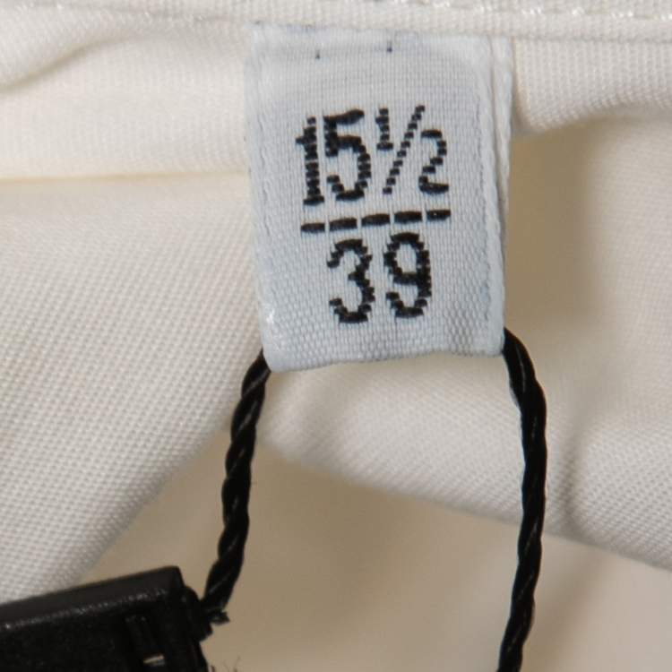 Pre Owned Dolce & Gabbana Ecru Cotton Button Front Shirt M