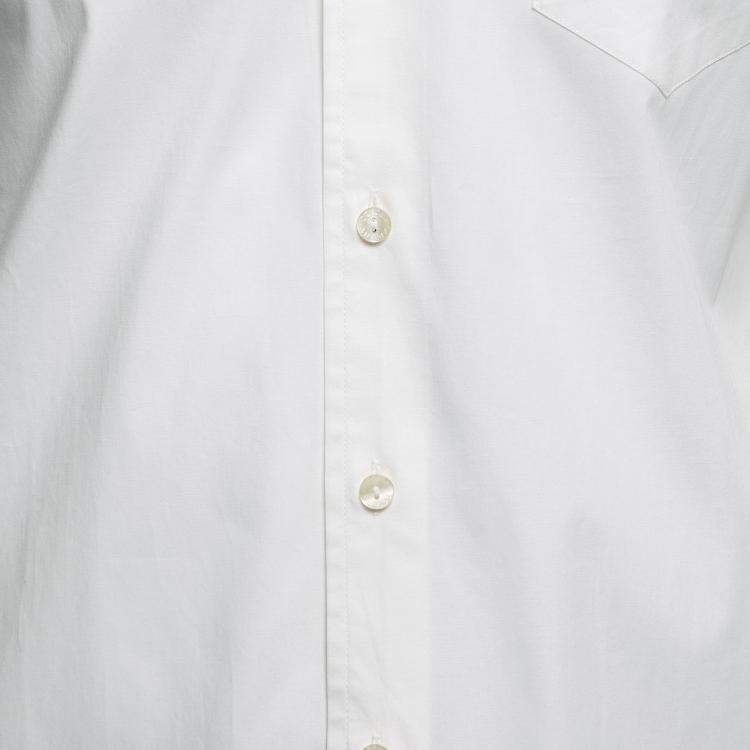 Pre Owned Dolce & Gabbana Ecru Cotton Button Front Shirt M