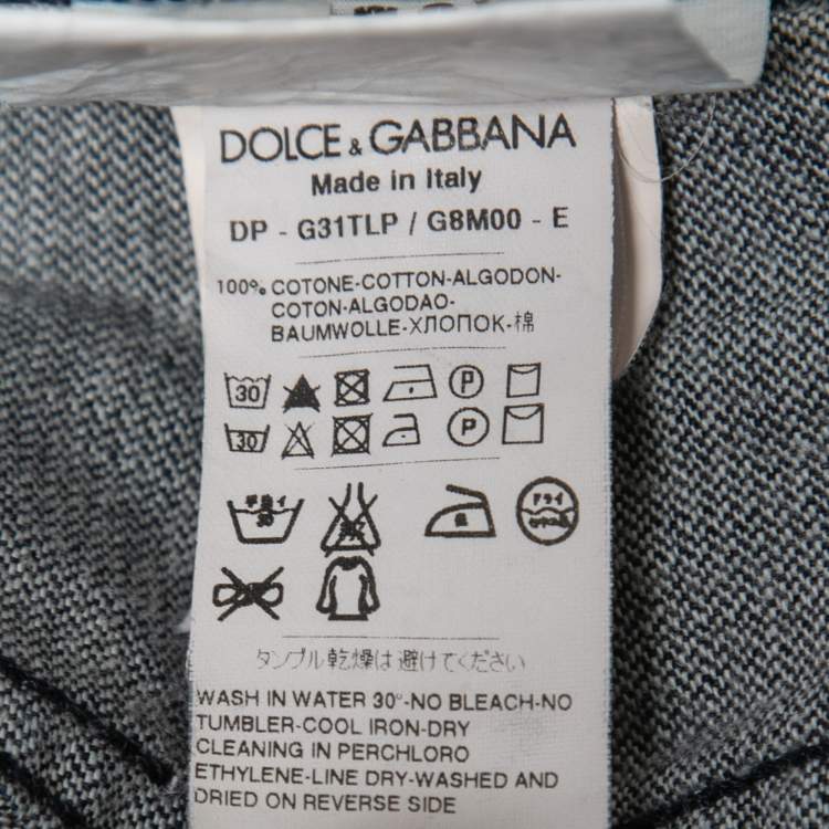 Pre Owned Dolce & Gabbana Deep Blue Denim Classic 16 Jeans L Waist 34"