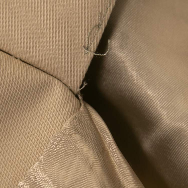 Pre Owned Dolce & Gabbana Beige Cotton Zip-Up Sweater Insert Blazer M