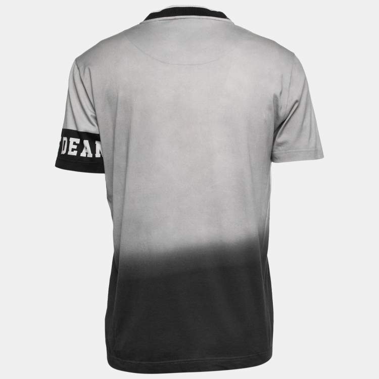 Pre Owned Dolce & Gabbana Grey Cotton James Dean Printed Short Sleeve T-Shirt XL