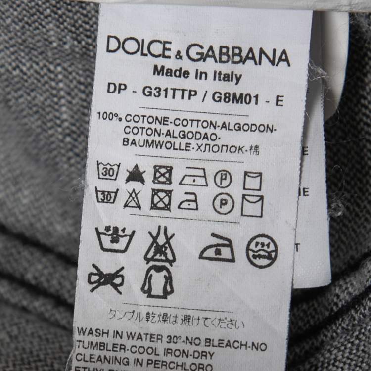 Pre Owned Dolce & Gabbana Dark Grey Faded Denim Jeans S Waist 31"