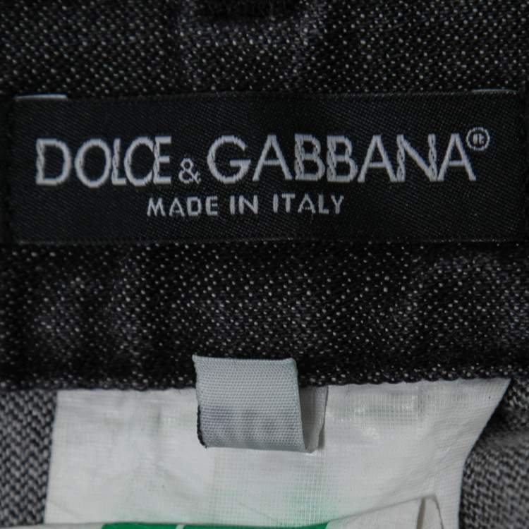 Pre Owned Dolce & Gabbana Dark Grey Faded Denim Jeans S Waist 31"