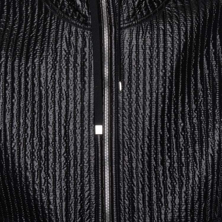 مملوكة مسبقًا Dolce & Gabbana Black Quilted  Synthetic Hooded Jacket 3XL