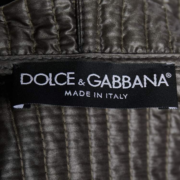 مملوكة مسبقًا Dolce & Gabbana Black Quilted  Synthetic Hooded Jacket 3XL