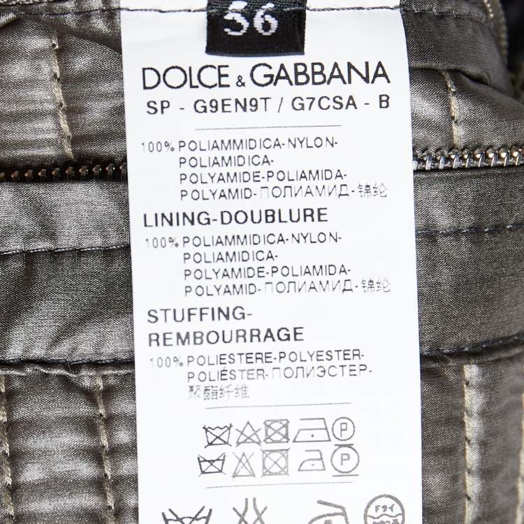 مملوكة مسبقًا Dolce & Gabbana Black Quilted  Synthetic Hooded Jacket 3XL