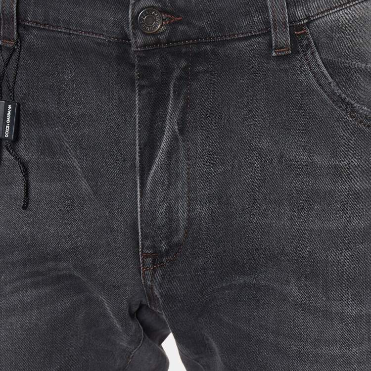 Pre Owned Dolce & Gabbana Charcoal Grey Denim 14 Jeans 3XL