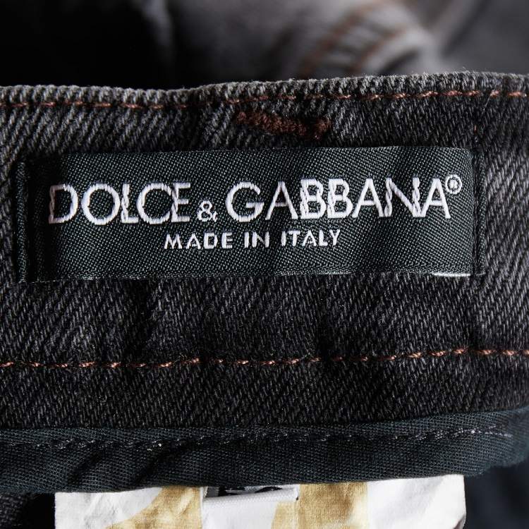 Pre Owned Dolce & Gabbana Charcoal Grey Denim 14 Jeans 3XL