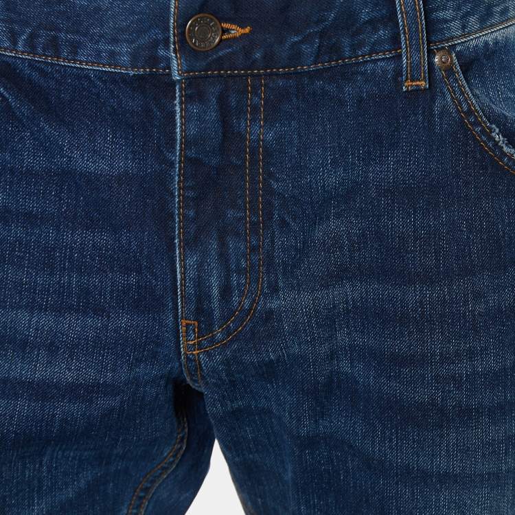 Pre Owned Dolce & Gabbana Navy Blue Denim 14 Fit Jeans L