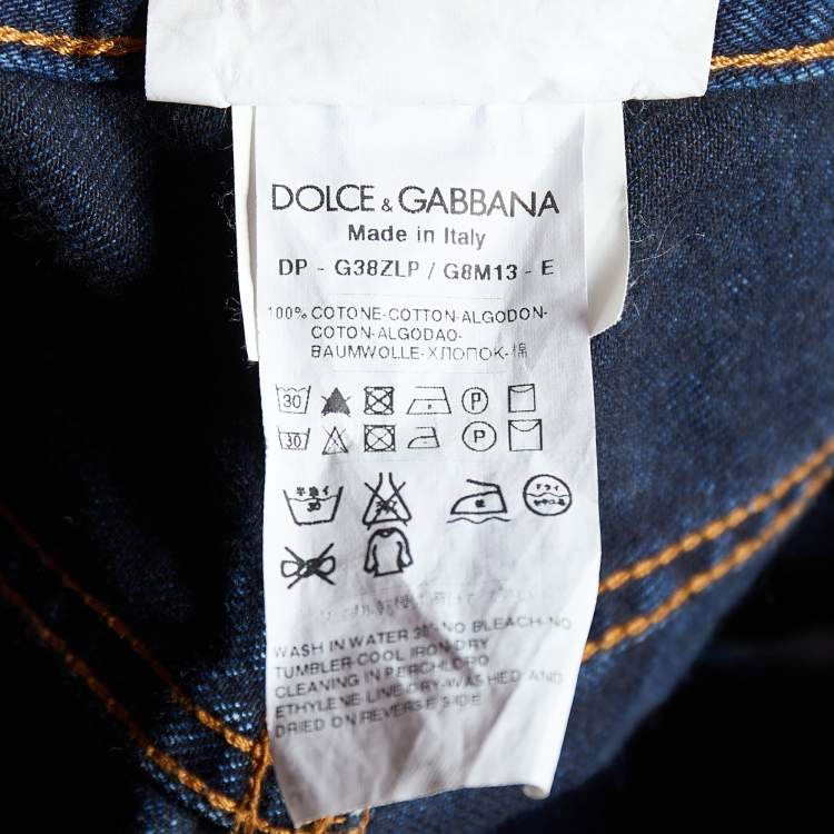 Pre Owned Dolce & Gabbana Navy Blue Denim 14 Fit Jeans L