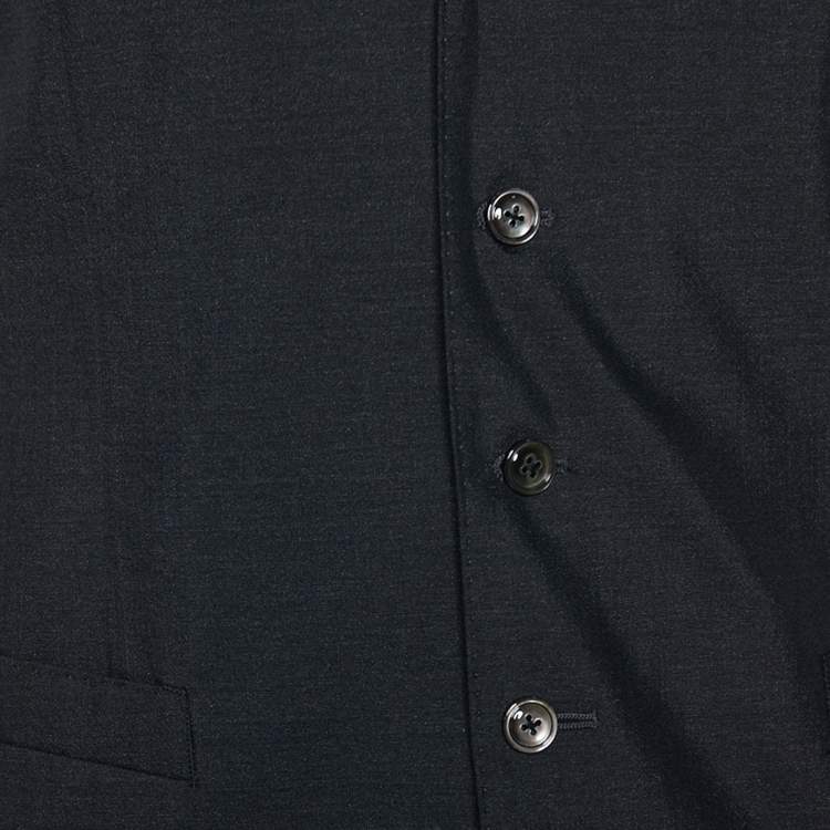 Pre Owned Dolce & Gabbana Grey Wool & Silk Vest & Pants XL