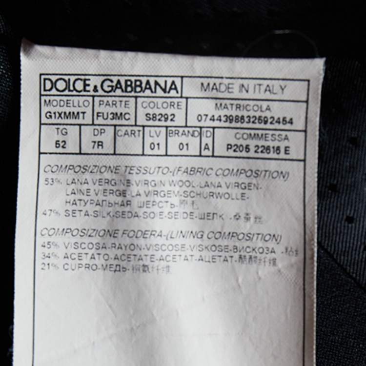 Pre Owned Dolce & Gabbana Grey Wool & Silk Vest & Pants XL