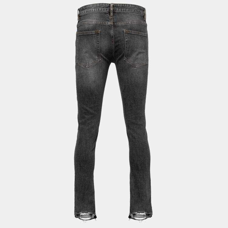 Dolce and Gabbana Black and Grey Skinny Jeans, Size 40 For Sale at 1stDibs
