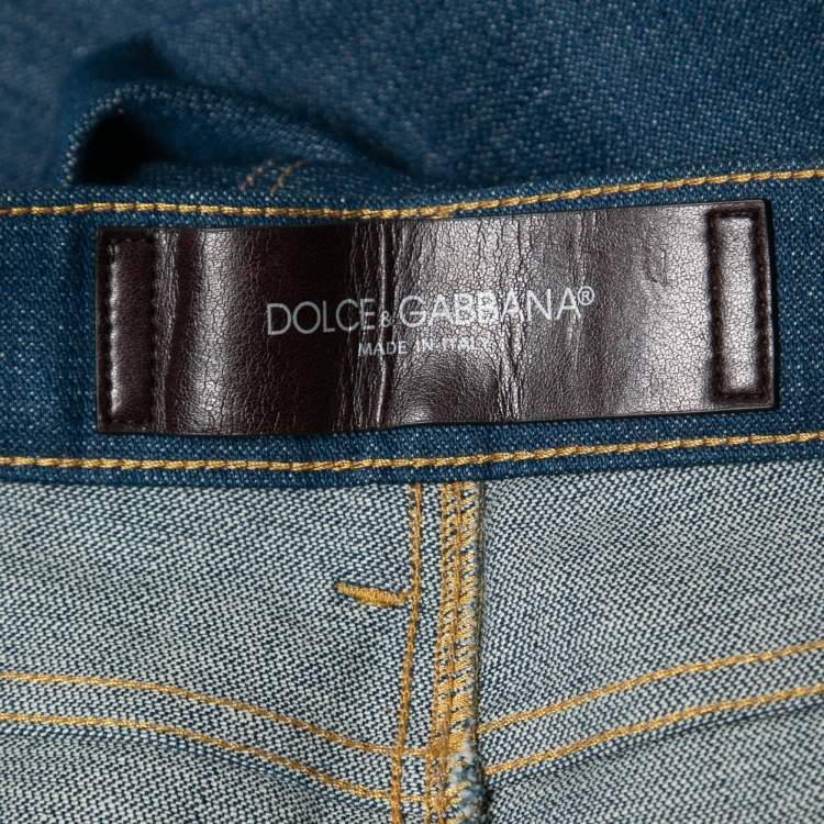 Pre Owned Dolce & Gabbana Blue Denim Stretch 14 Jeans XL Waist 36"