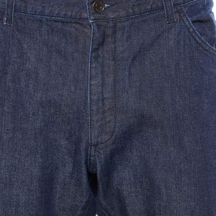 Pre Owned Dolce & Gabbana 16 Dark Blue Denim Regular Fit Jeans 3XL/Waist 41"