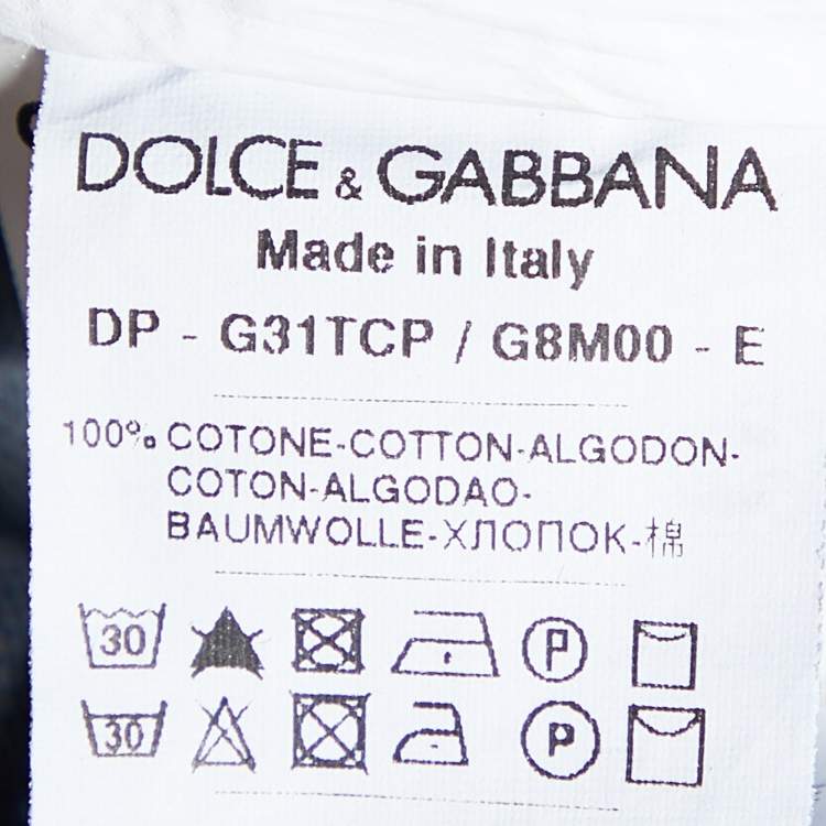 Pre Owned Dolce & Gabbana 16 Dark Blue Denim Regular Fit Jeans 3XL/Waist 41"