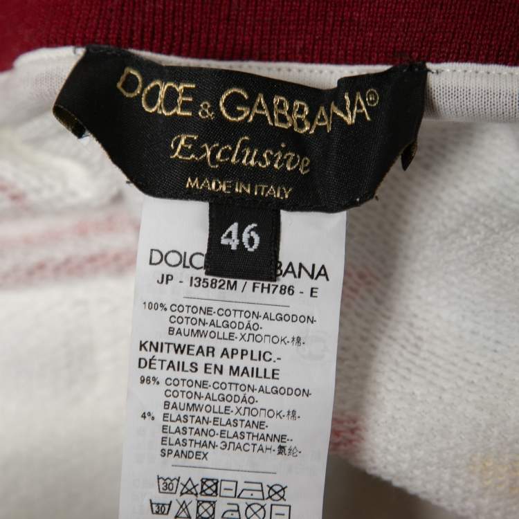 Pre Owned Dolce & Gabbana Exclusive White Dubai Graffiti Print Cotton Joggers S