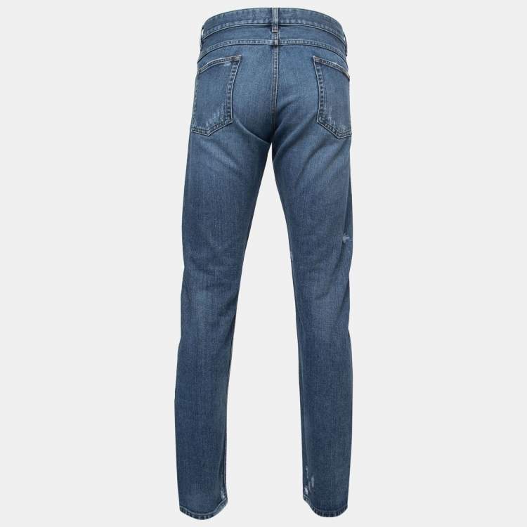 D&G Indigo Denim Distressed Audacious Jeans S D&G