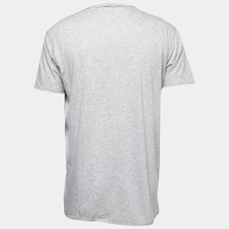 Pre Owned Dolce & Gabbana  Grey Printed Cotton Short Sleeve T-Shirt XL