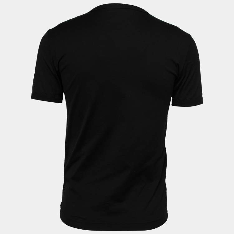 Pre Owned Dolce & Gabbana Black Cotton Crew Neck T-Shirt S