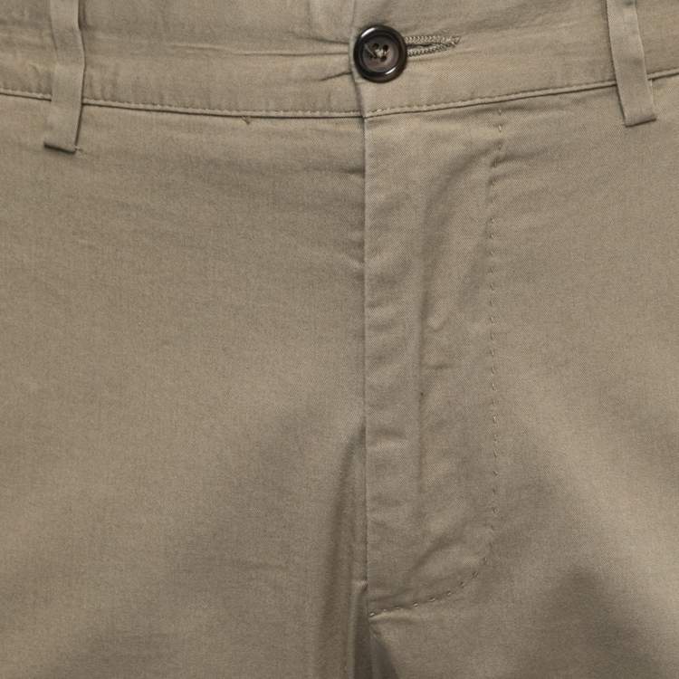 Pre Owned Dolce & Gabbana Beige Cotton Bermuda Shorts XL