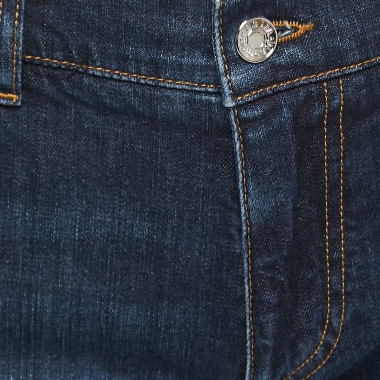 Pre Owned Dolce & Gabbana Dark Blue Denim Stretch Fit Jeans L Waist 34"