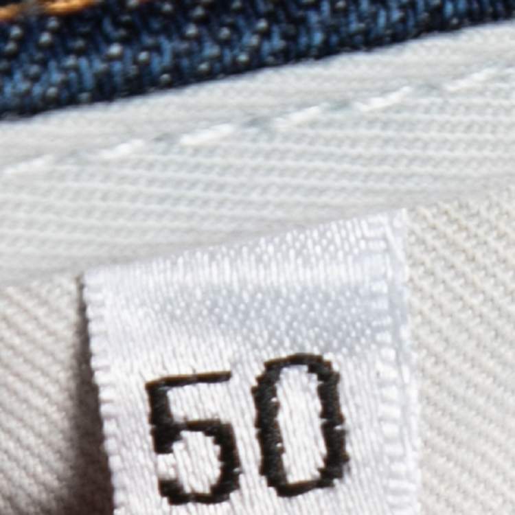 Pre Owned Dolce & Gabbana Washed Distressed Denim Skinny Jeans L Waist 34"