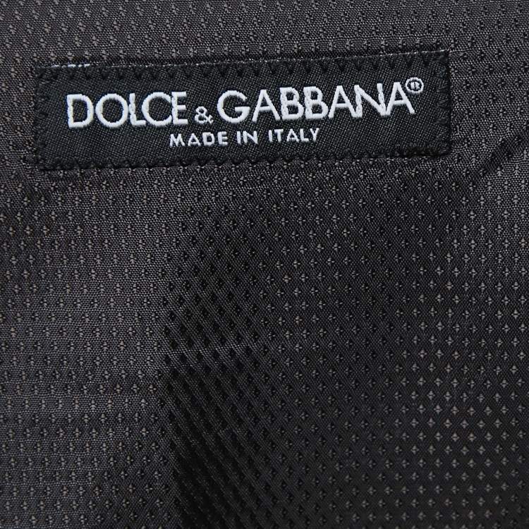 Pre Owned Dolce & Gabbana Grey/Black Cotton Waistcoat M