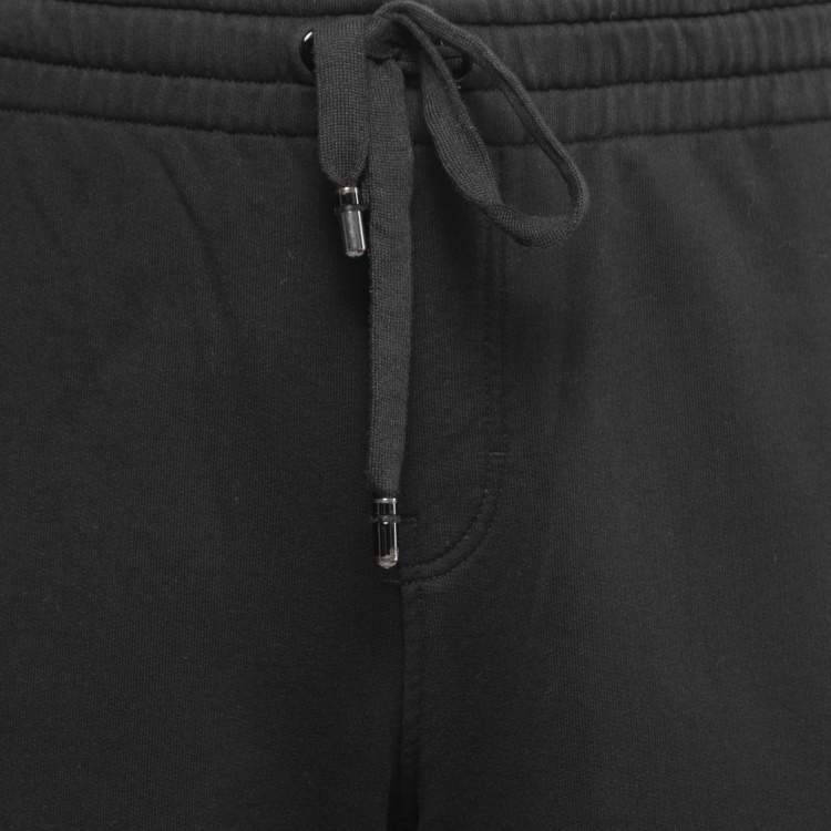 Pre Owned Dolce & Gabbana Black Cotton Knit Track Pants 4XL