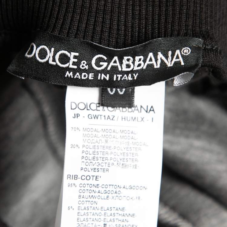Pre Owned Dolce & Gabbana Black Knit Logo Detail Jogger Pants 5XL