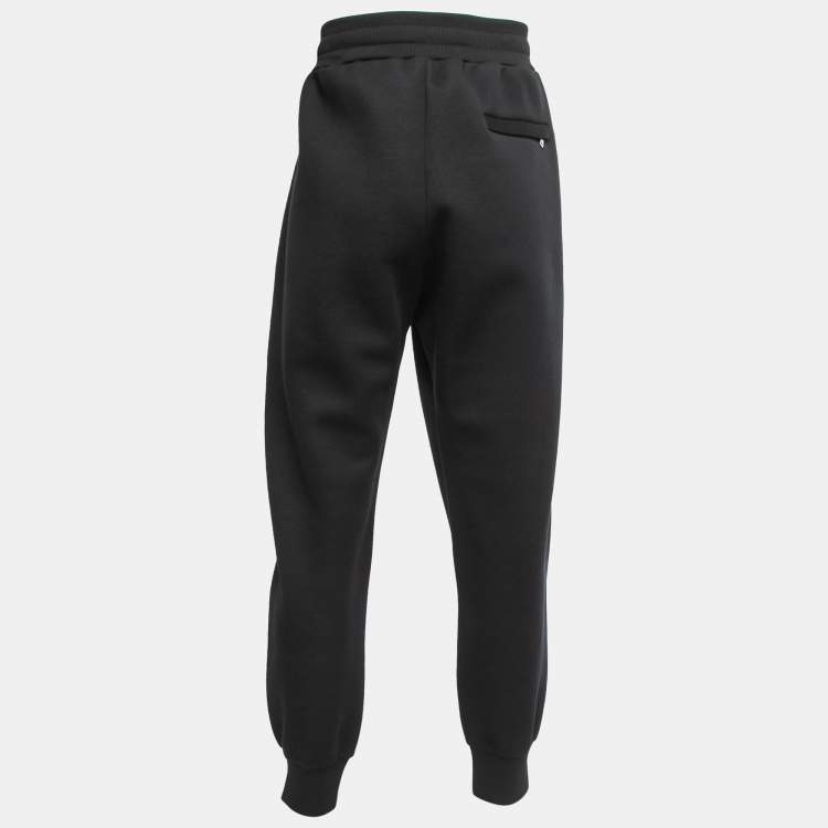 Pre Owned Dolce & Gabbana Black Knit Logo Detail Jogger Pants 5XL