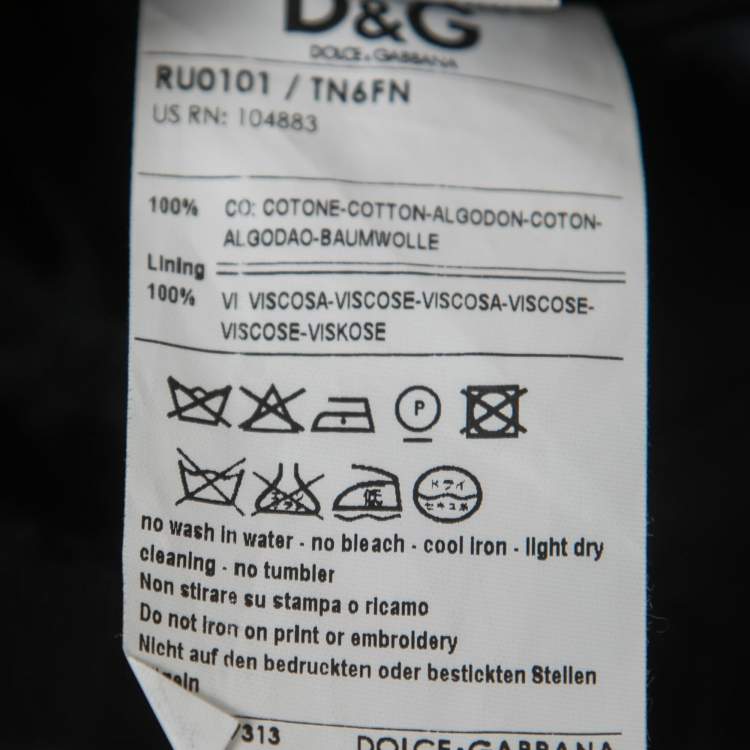 Pre Owned Dolce & Gabbana Green Cotton Single Breasted Blazer L