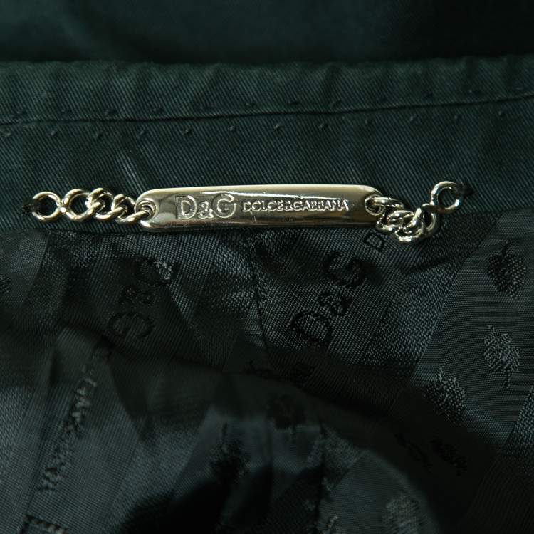 Pre Owned Dolce & Gabbana Green Cotton Single Breasted Blazer L