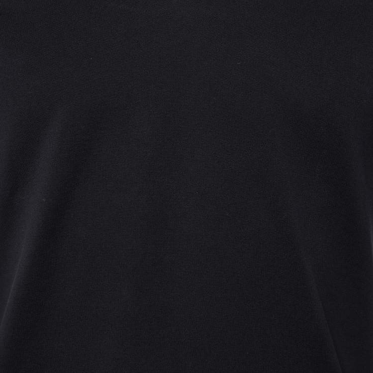 Pre Owned Dolce & Gabbana Black Cotton Knit V-Neck T-Shirt XS