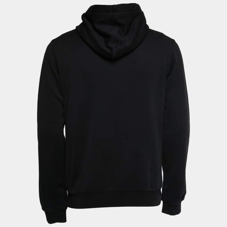 Pre Owned Dolce & Gabbana Black Cotton Hooded Zip Front Jacket XL