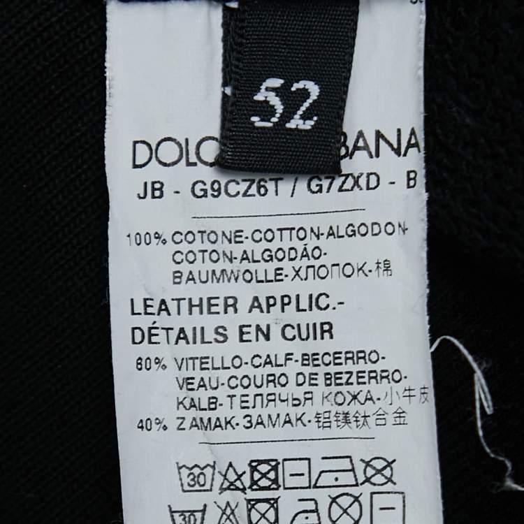 Pre Owned Dolce & Gabbana Black Cotton Hooded Zip Front Jacket XL