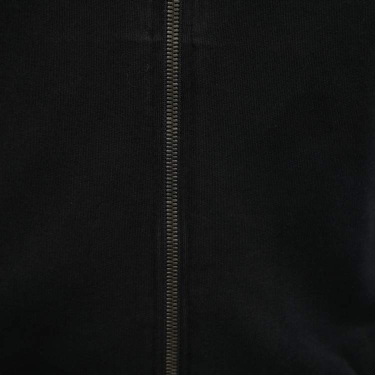 Pre Owned Dolce & Gabbana Black Cotton Hooded Zip Front Jacket XL