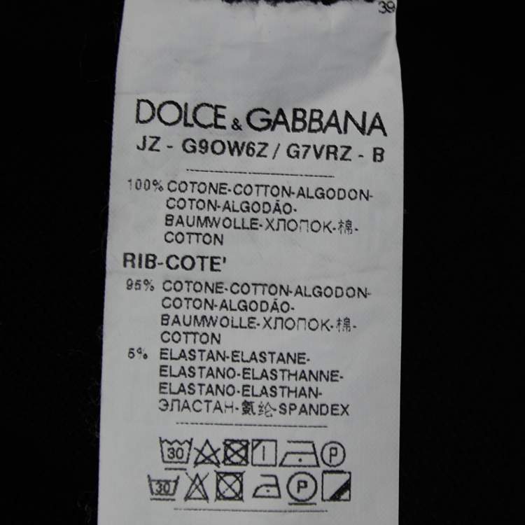 Pre Owned Dolce & Gabbana Black Cotton Crew Neck Sweatshirt XXL
