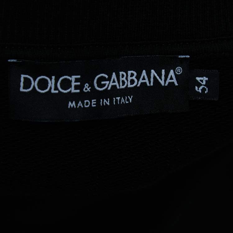 Pre Owned Dolce & Gabbana Black Cotton Crew Neck Sweatshirt XXL