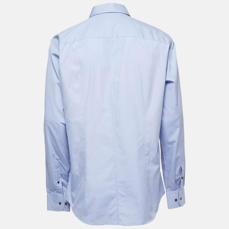 Pre Owned Dolce & Gabbana Blue Cotton Full Sleeve Martini Shirt XL