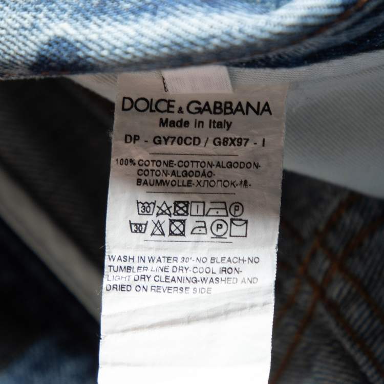Pre Owned Dolce & Gabbana Navy Blue Denim Comfort Fit Jeans S