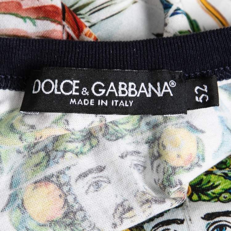Pre Owned Dolce & Gabbana Multicolor Printed Cotton T-Shirt XL