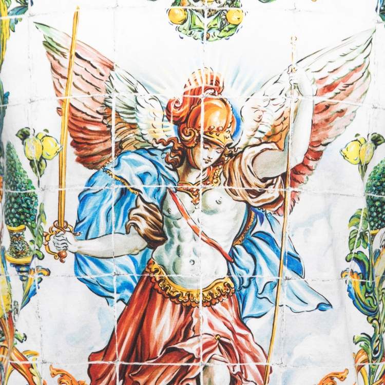 Pre Owned Dolce & Gabbana Multicolor Printed Cotton T-Shirt XL