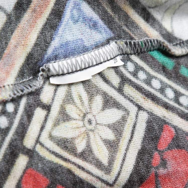 Pre Owned Dolce & Gabbana Multicolor Printed Cotton Crewneck T-Shirt XL