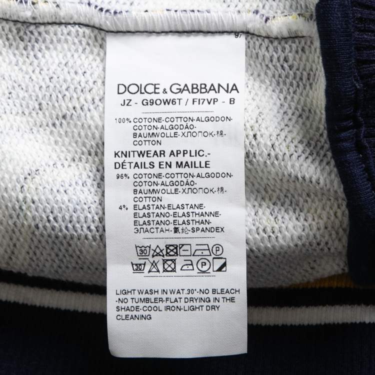 Pre Owned Dolce & Gabbana Multicolor Majolica Printed Cotton Sweatshirt XL