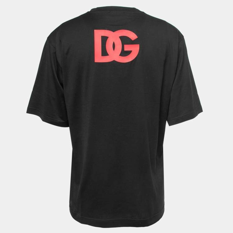 Dolce & Gabbana Black Cotton Logo T-Shirt 2XL Dolce & Gabbana | TLC