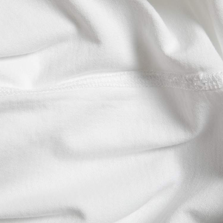 Pre Owned Dolce & Gabbana White Cotton Logo Plaque Detail T-Shirt 2XL